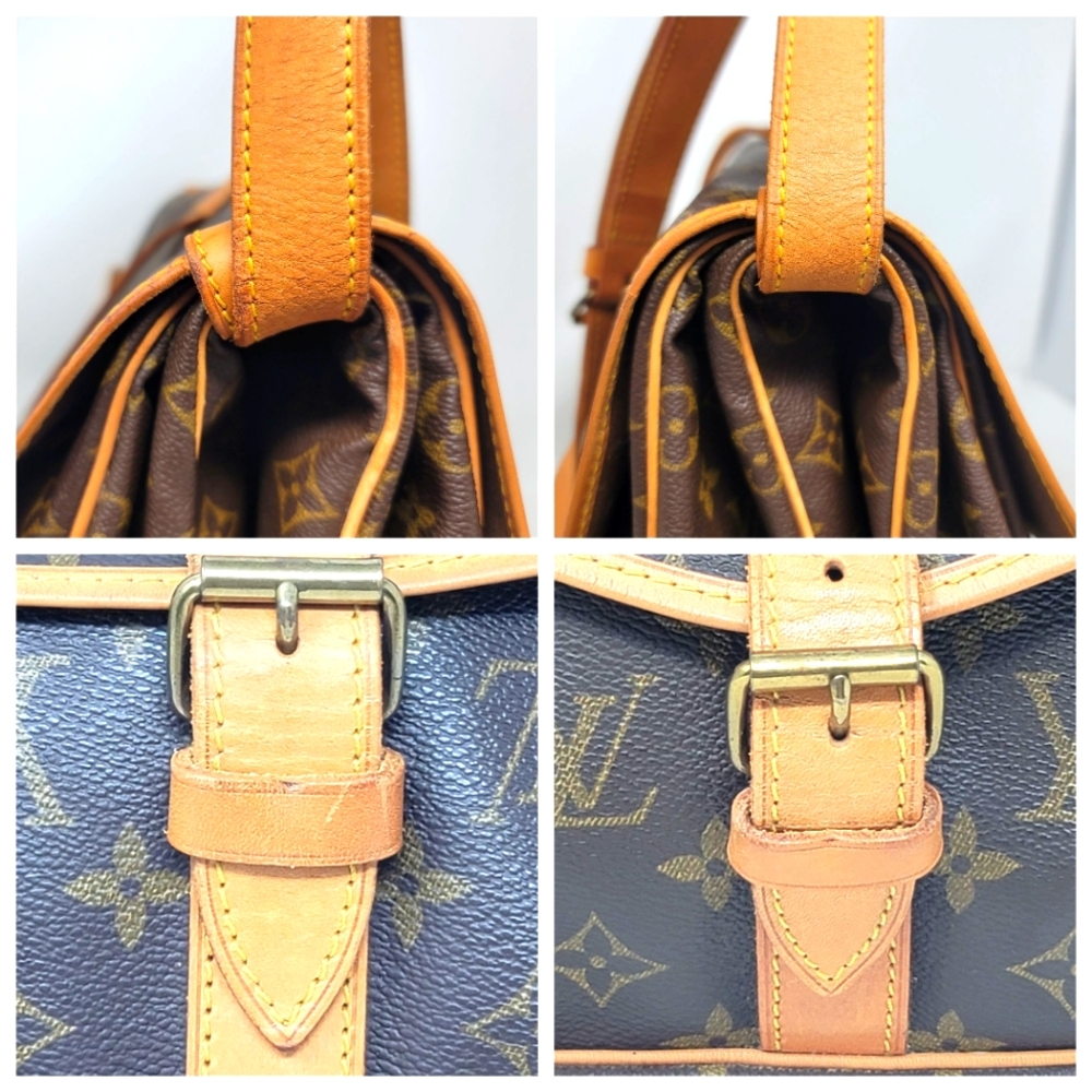 Louis Vuitton Saumur 35 Monogram Canvas Shoulder Crossbody Hand Bag Vintage Auth - Picture 6 of 14